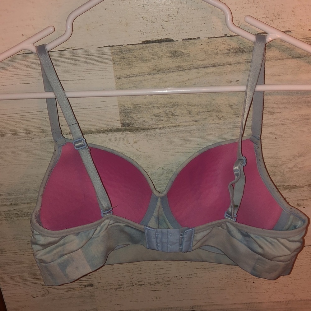Victoria’s Secret PINK tie dye bra blue and white comfy bra size large​​​ - Picture 5 of 6